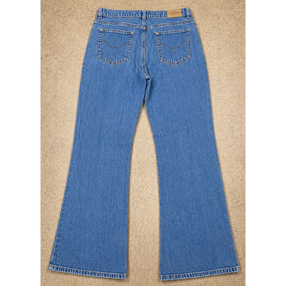 CHAPS DENIM Y2K BOOTCUT JEANS WOMENS 10 LIGHT WASH MID RISE - Picture 2 of 8